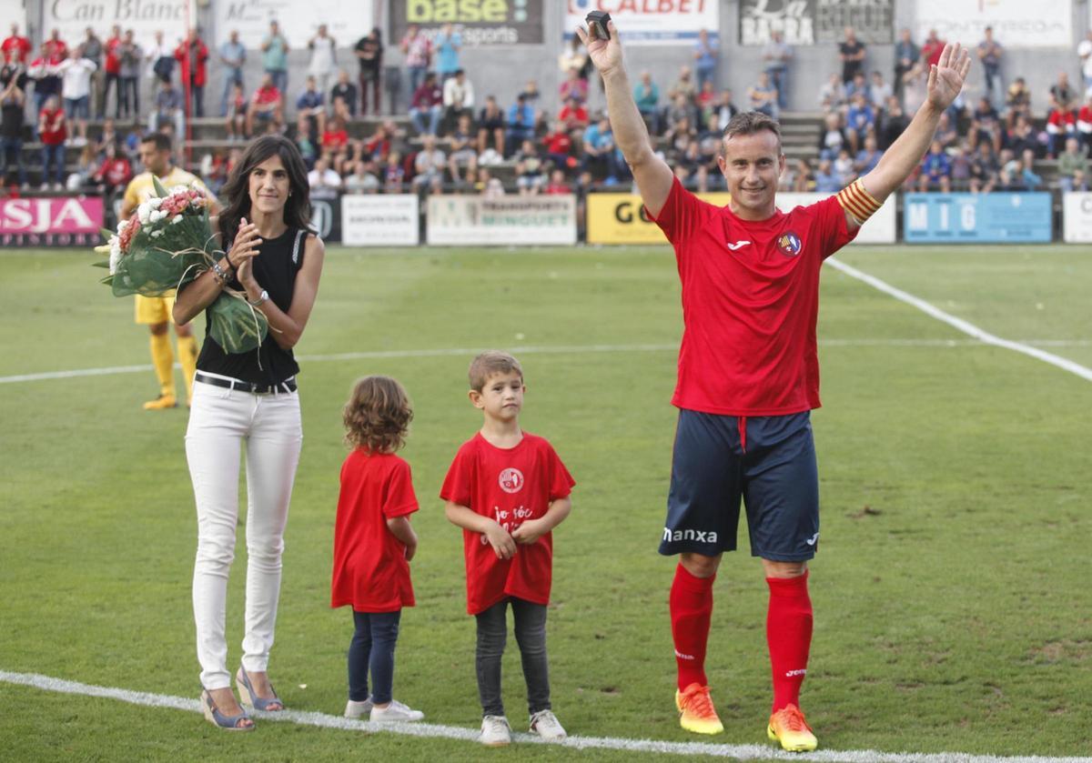Abel Solé, el dia del seu homenatge i comiat l'estiu del 2017.