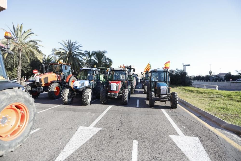 FOTOS: La tractorada de los agricultores toma Valencia