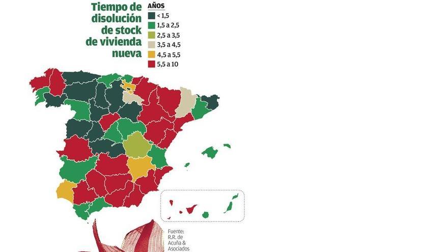 Las áreas urbanas de A Coruña tardarán 10 años en agotar su &#039;stock&#039; de pisos nuevos