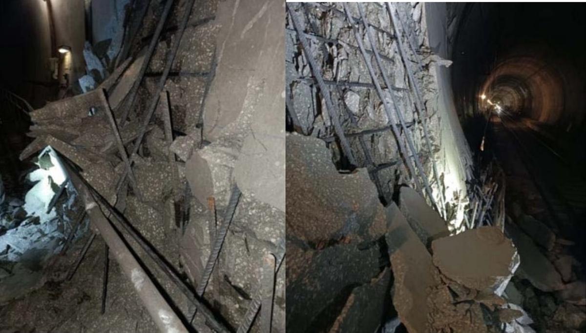 Los daños en el túnel del Valle de Abdalajís han afectado a uno de los dos laterales.