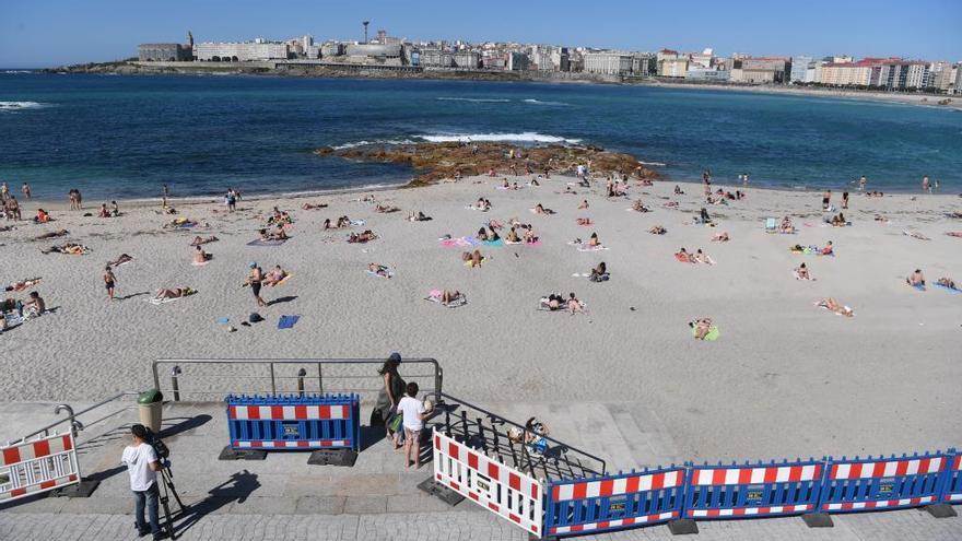 La playa de Riazor, en A Coruña.