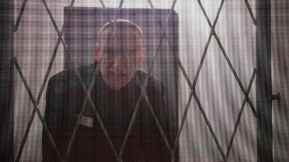 El opositor ruso Alexei Navalni comparece por videoconferencia desde la prisión en el Ártico, el 11 de enero de 2024.