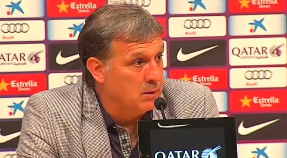 El tècnic del Barça, Tata Martino, explica la raó per la qual va substituir Messi en el terreny de joc a 11 minuts de finalitzar el partit contra la Reial Societat.