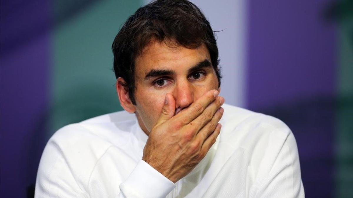 Roger Federer, lloroso, en el pasado torneo de Wimbledon.