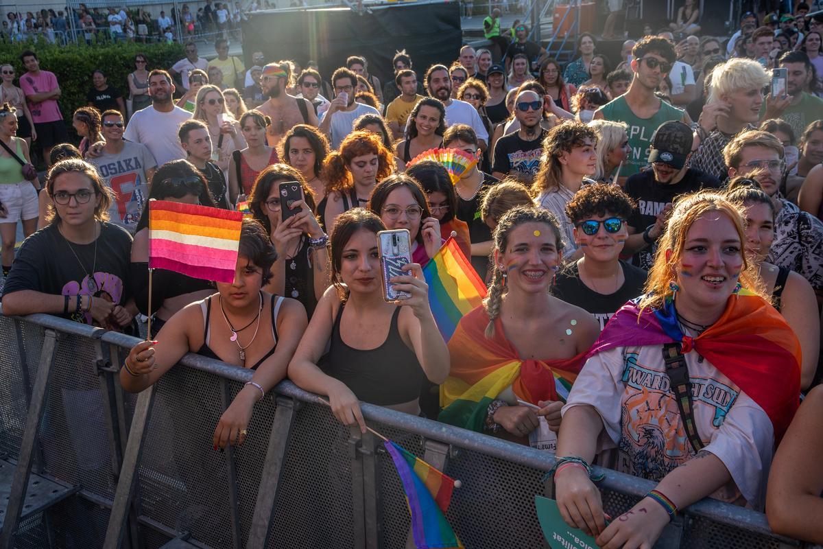 Manifestación del Día del Orgullo en Barcelona.