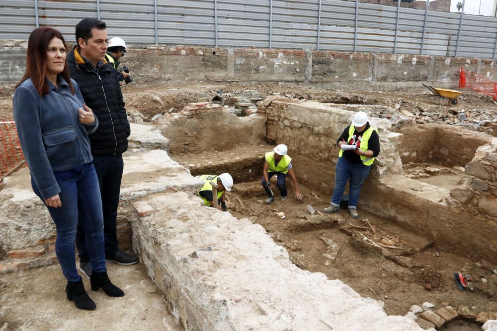 Restos arqueológicos hallados bajo los suelos de los cines Astoria