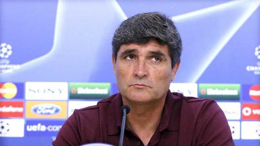 Juande Ramos en la rueda de prensa previa al partido