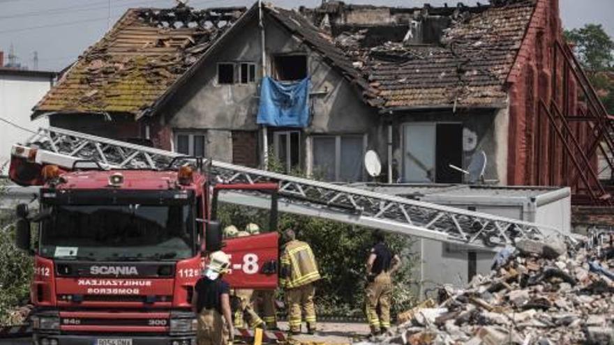 La casa en què es va produir l&#039;incendi va quedar destrossda.