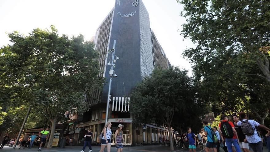 Sede del edificio de Es Crèdit (Banco Popular), en el centro de Palma.