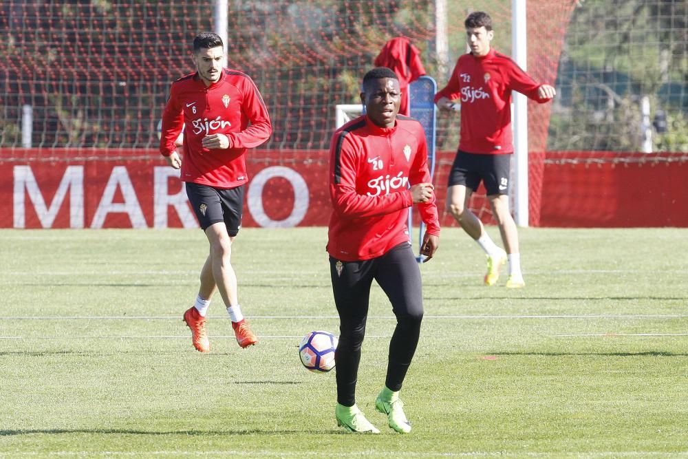 Entrenamiento del Sporting.