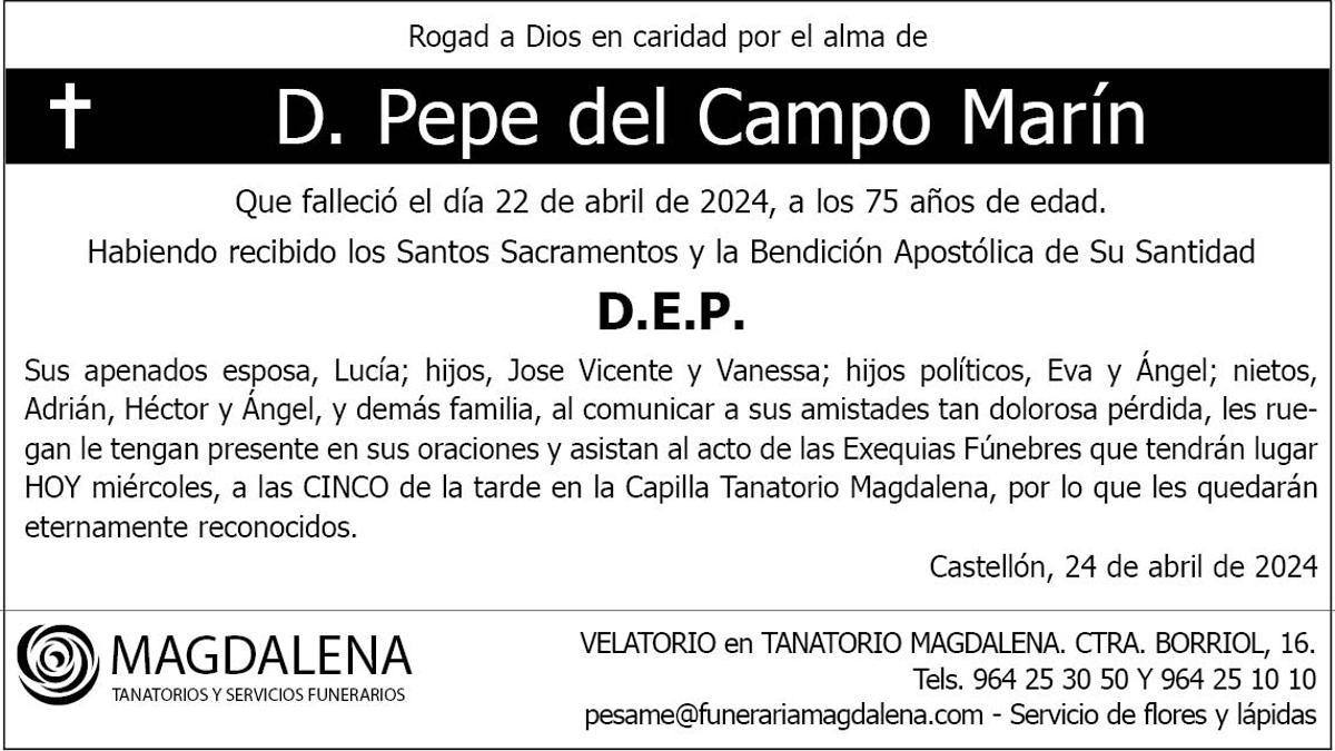 D. Pepe del Campo Marín