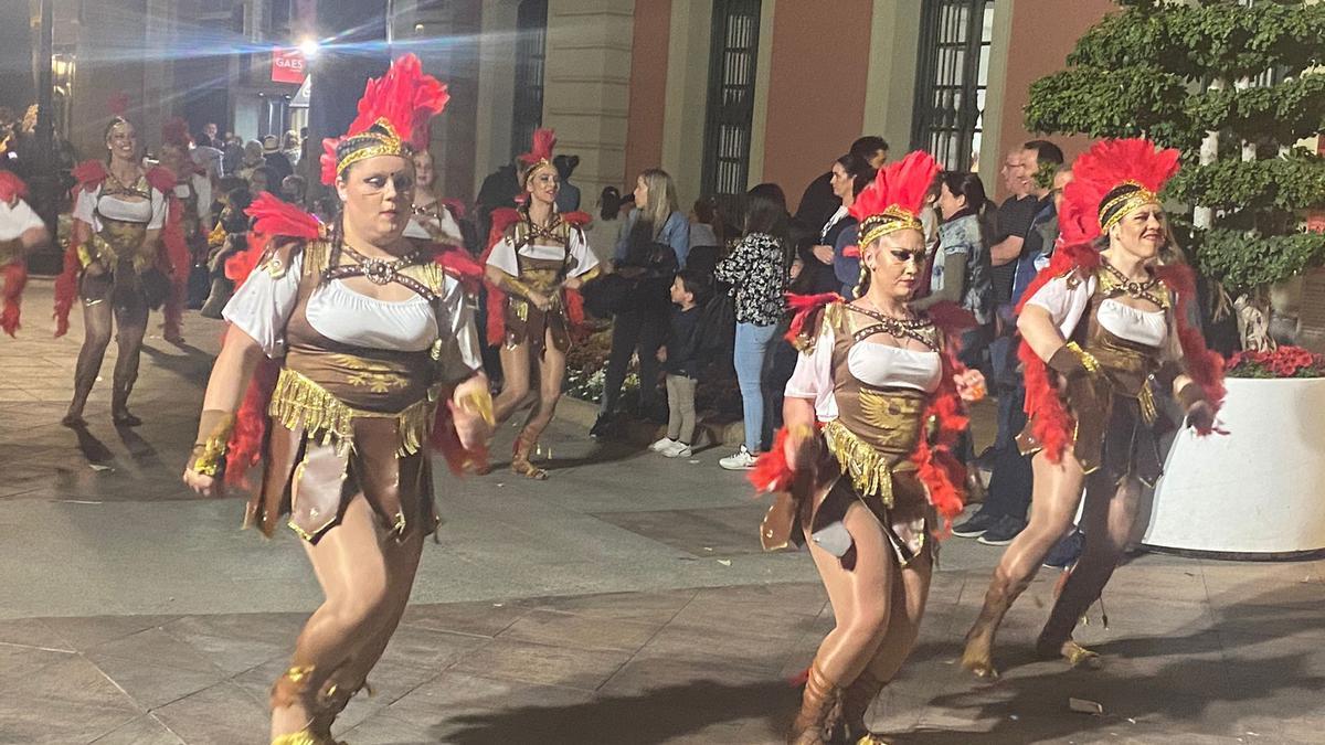 Llegada del desfile al Ayuntamiento de Murcia.