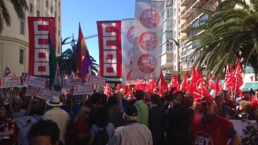 Manifestación del Primero de mayo en Málaga