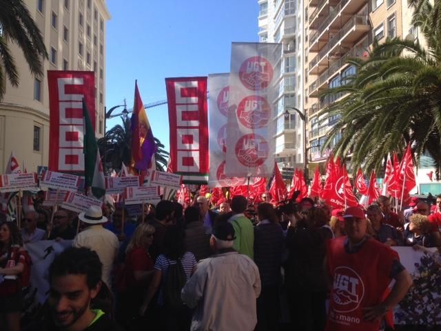 Manifestación del Primero de mayo en Málaga