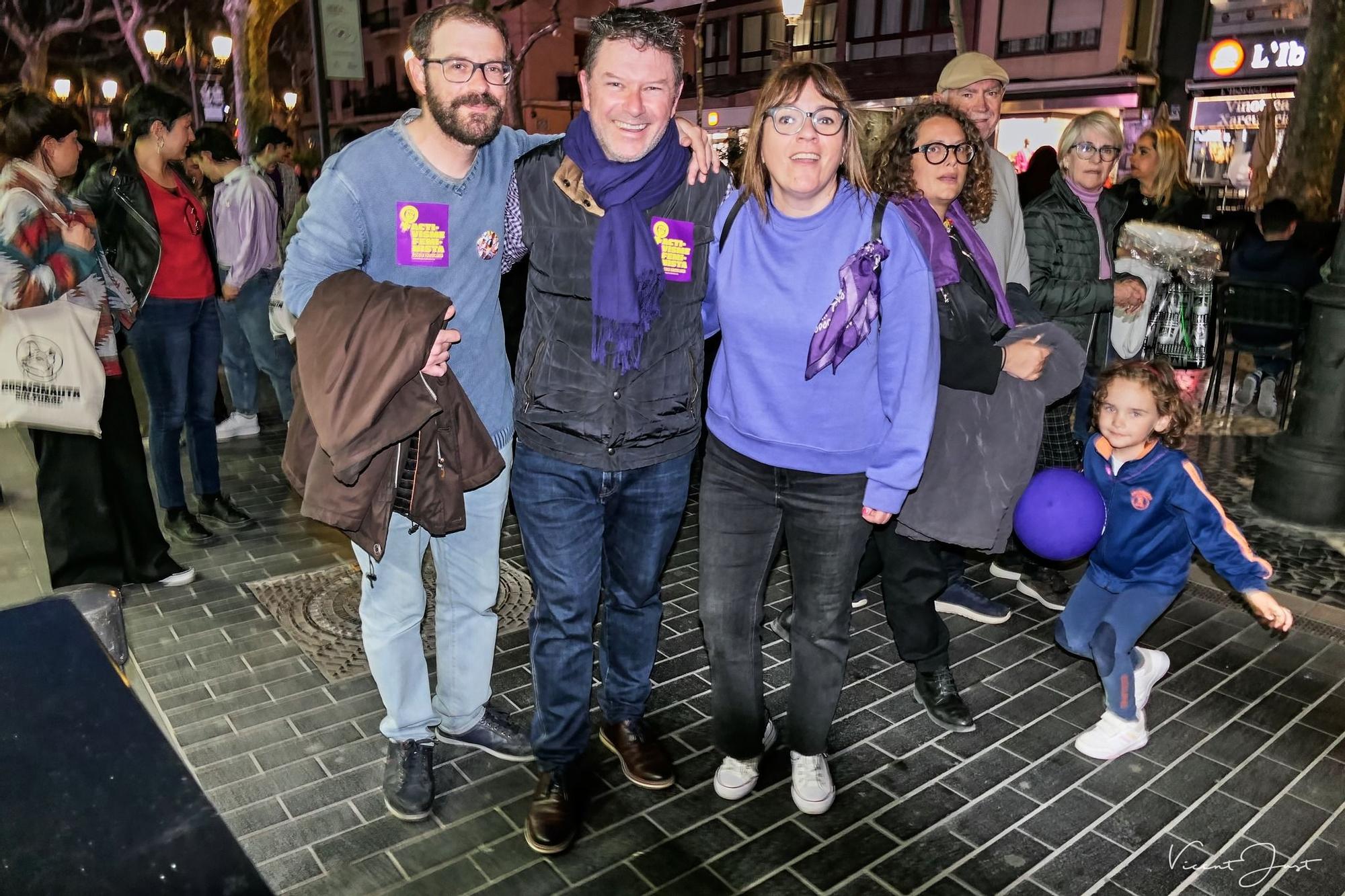 La manifestación feminista del 8M en Gandia