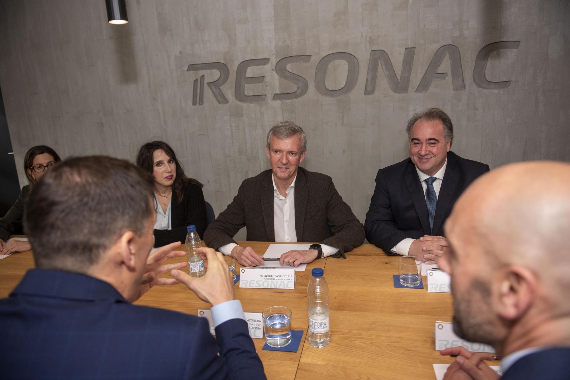 Alfonso Rueda visita Resonac, en A Grela