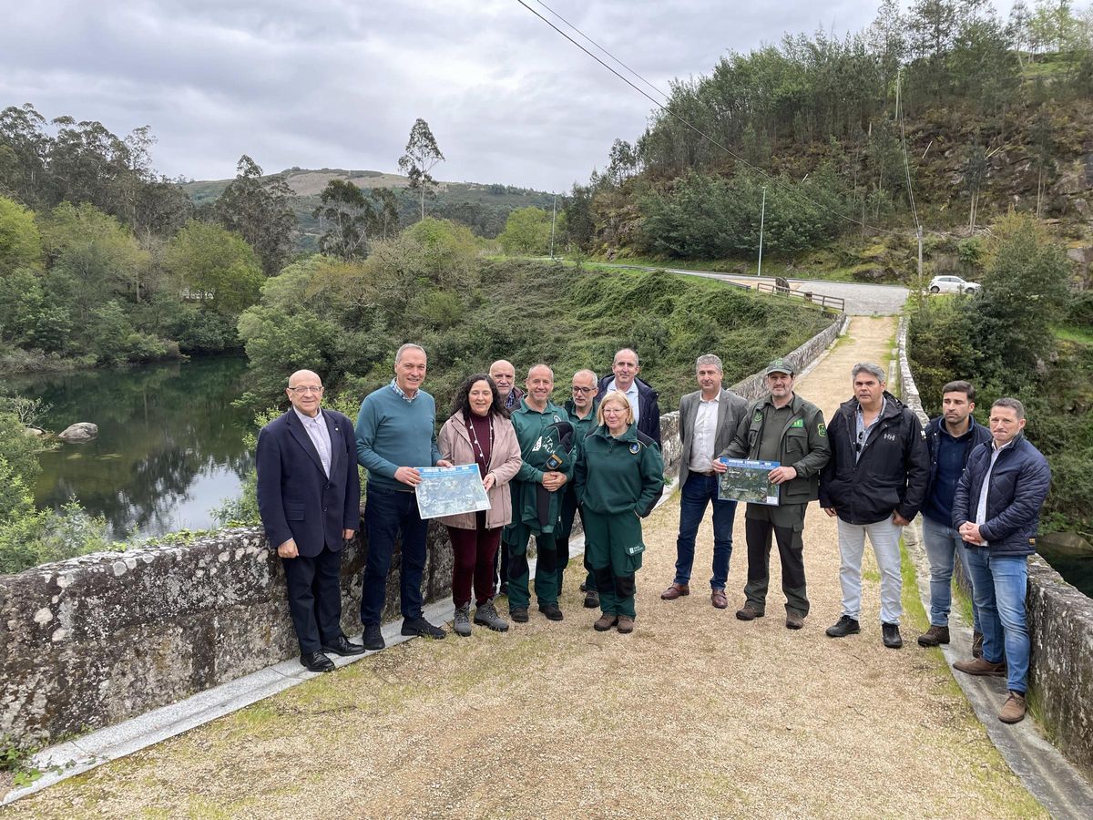 Presentación de la actuación en el río Verdugo junto al puente medieval de Comboa.