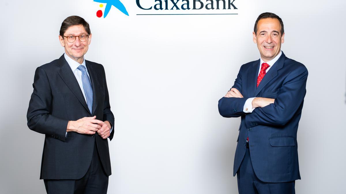 El presidente de CaixaBank, José Ignacio Goirigolzarri, y el consejero delegado de la entidad, Gonzalo Gortázar.