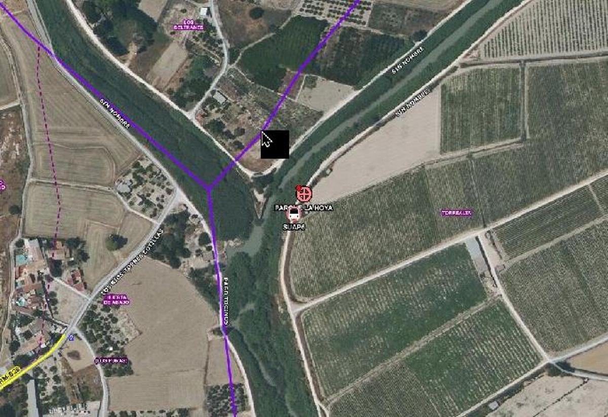 Una captura de pantalla que muestra el lugar donde se encontró fallecido.