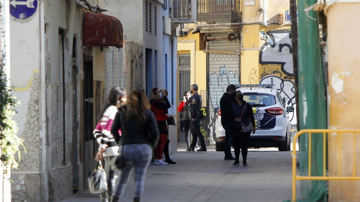 Zona del centro de València donde se produjo la agresión sexual a la mujer en situación de prostitución. / MIGUEL ANGEL MONTESINOS