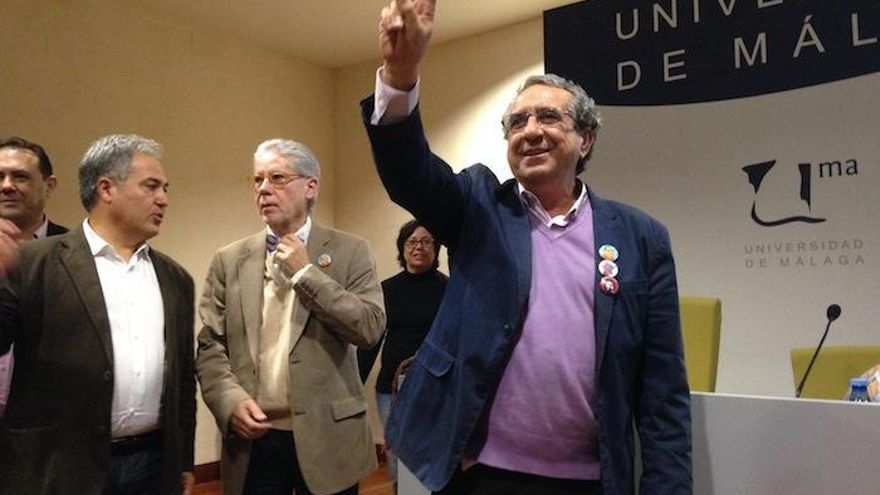 José Ángel Narváez, tras conocer los resultados que le daban como vencedor.