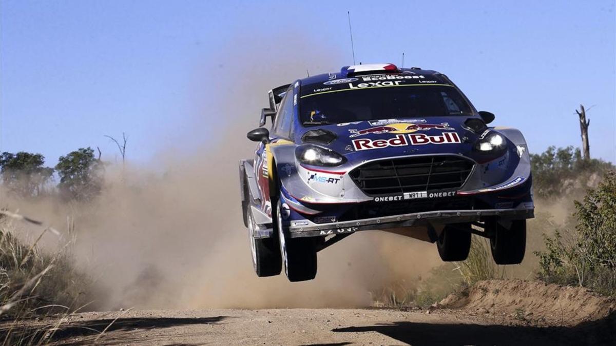 Ogier, en acción, durante el Rally de Argentina