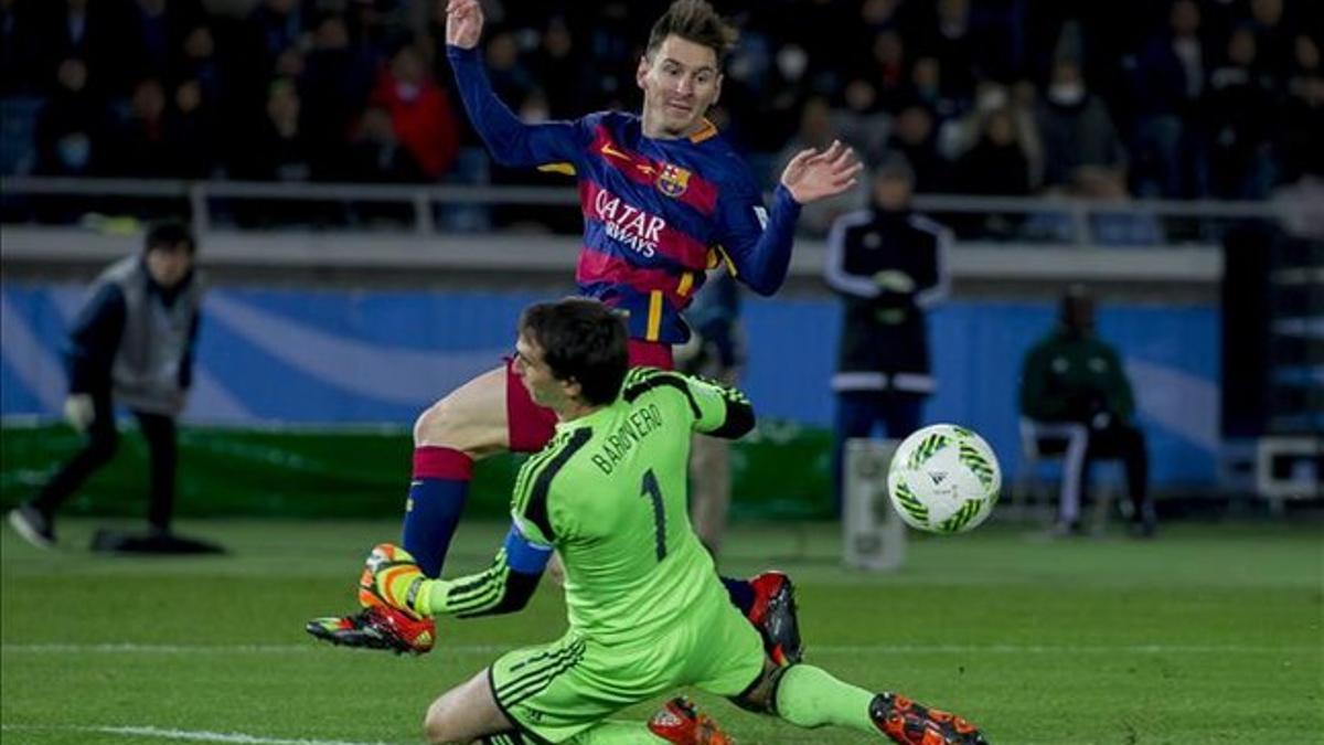 Messi puso en muchos problemas a Barovero