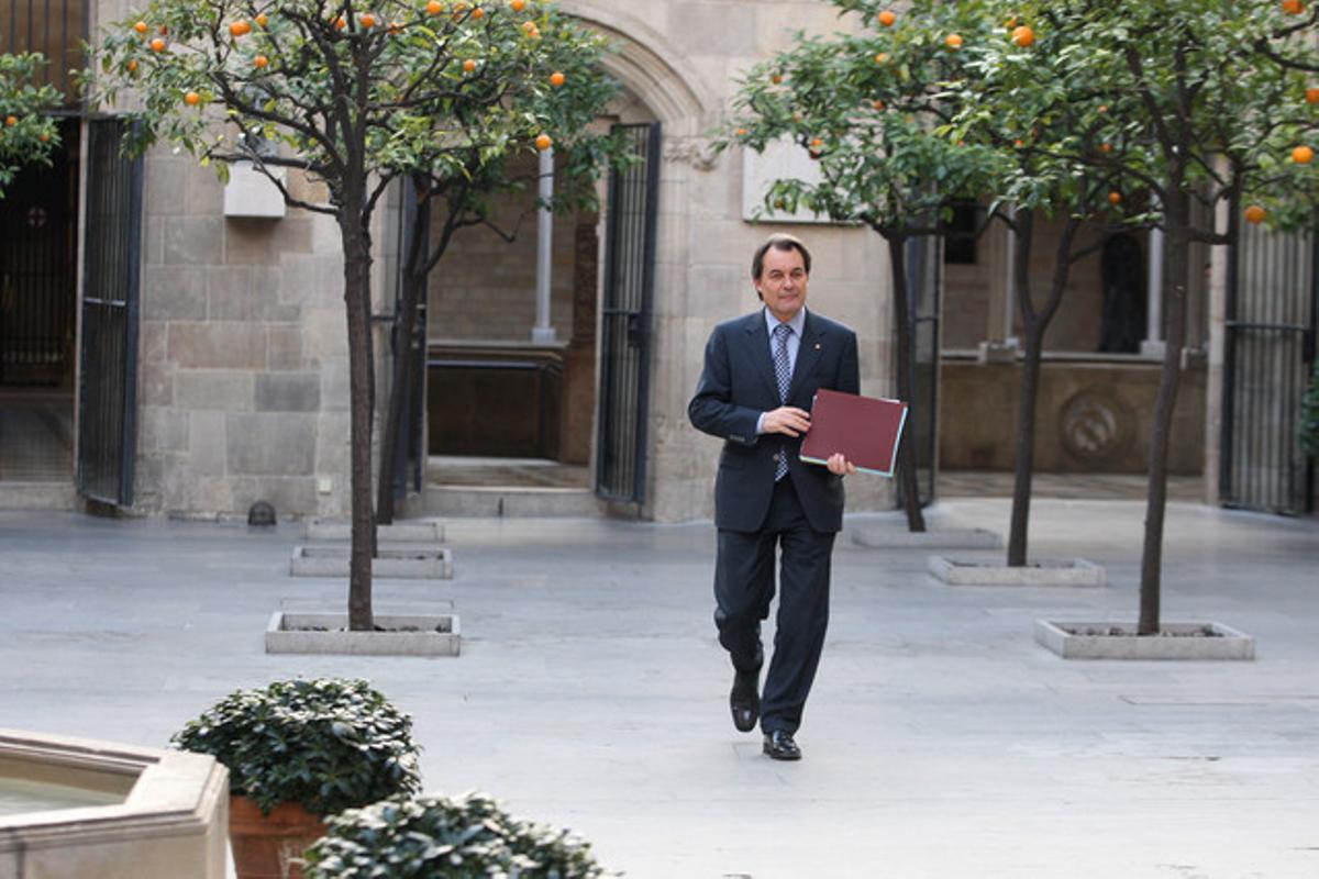 Artur Mas, al Palau de la Generalitat. Artur Mas, al Palau de la Generalitat.