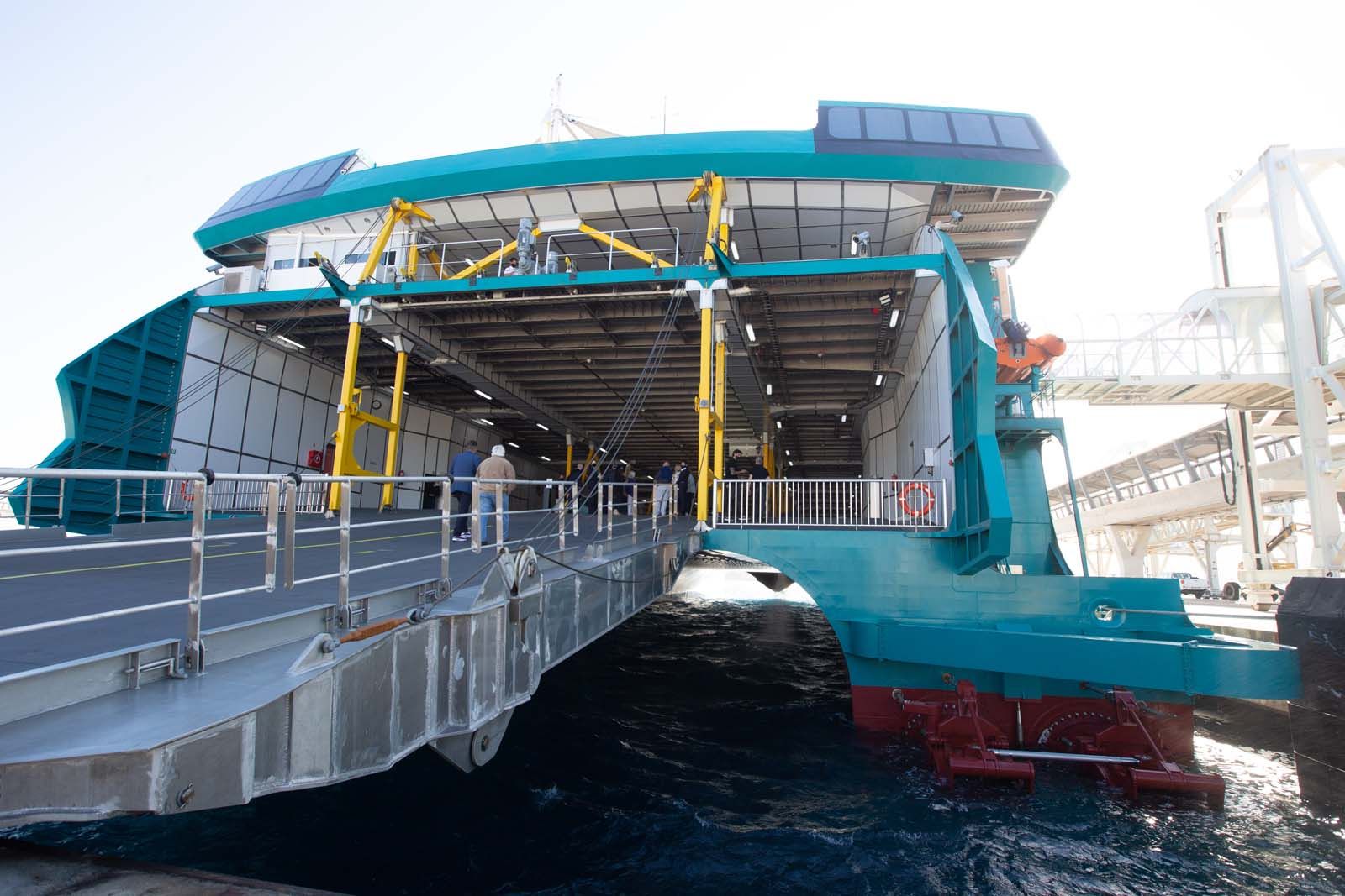 Inauguración del nuevo barco de Baleària, Eleonor Roosevelt.