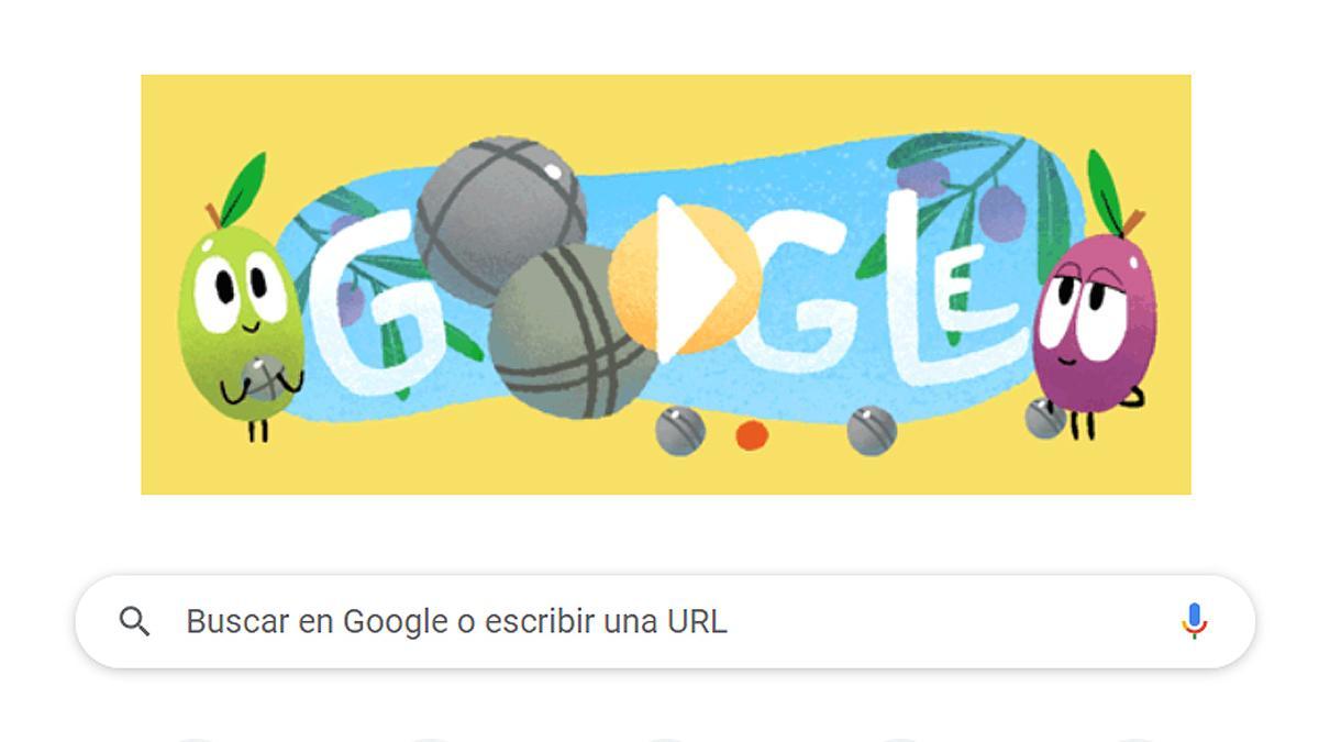 El 'doodle' de Google sobre la pentanca.