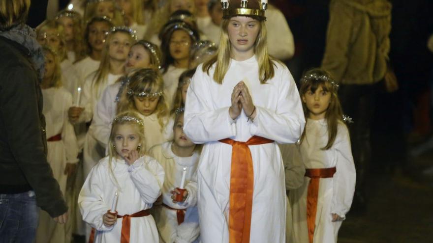 Per Santa Llúcia, la comunitat sueca fa un concert a Palma. | G. BOSCH