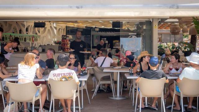 Una terraza en Salou.