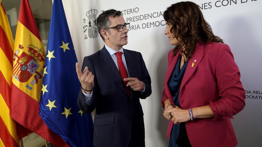 Bolaños anuncia que Sánchez y Aragonès se reunirán “tan pronto como sus agendas lo permitan”