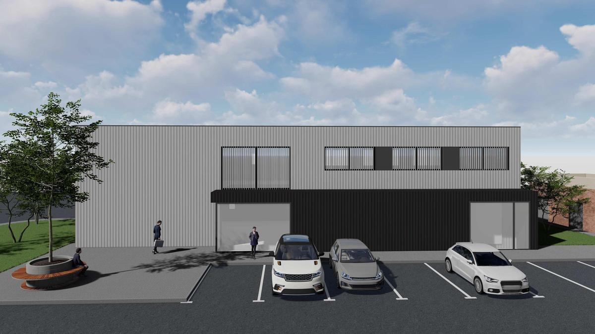 Recreació de com quedarà l’edifici de serveis de la depuradora