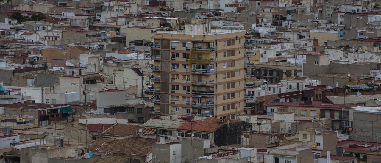 Vista general de viviendas en la ciudad de Alicante