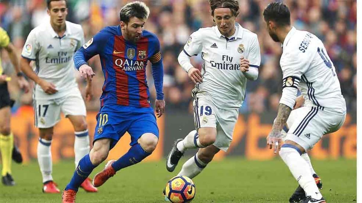 Leo Messi in the Clasico