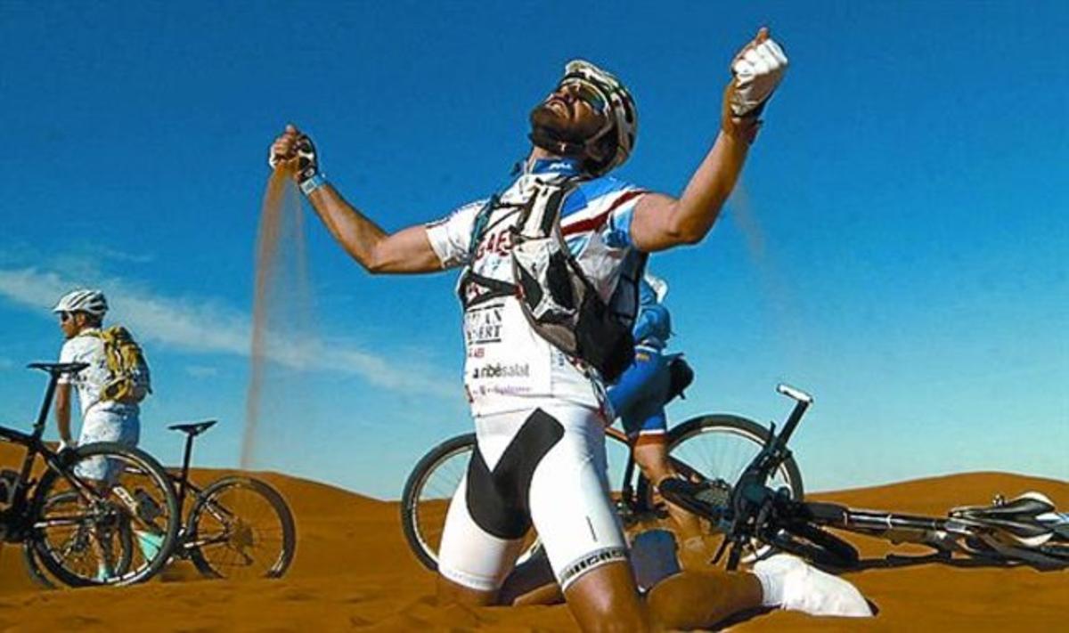 Santi Millán, en un moment de la Titan Desert. Santi Millán, en un moment de la Titan Desert.
