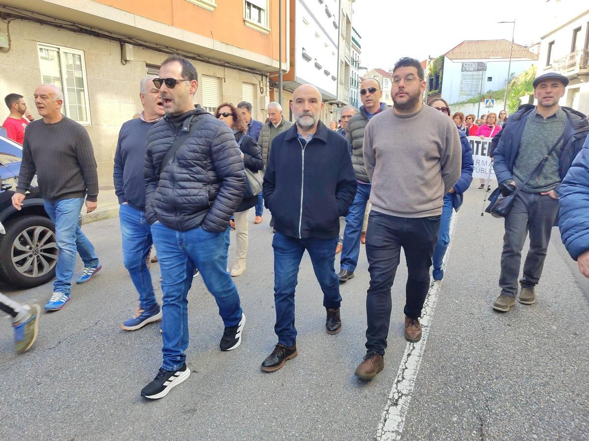 Multitudinaria manifestación en Moaña por urgencias en el centro de salud