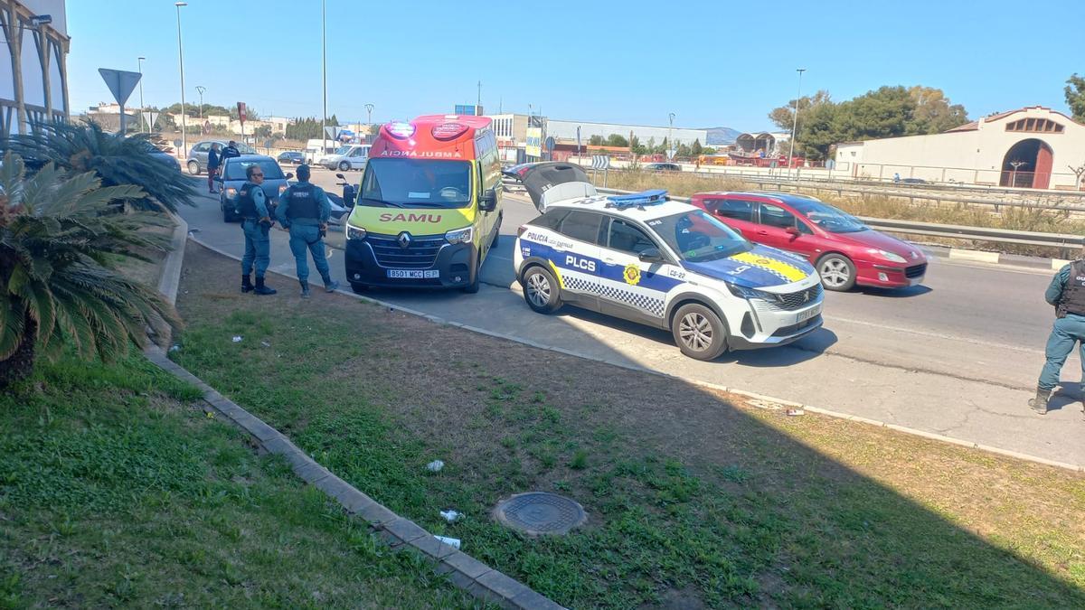 Una persona herida en la rotonda del 7 de Julio en Castelló