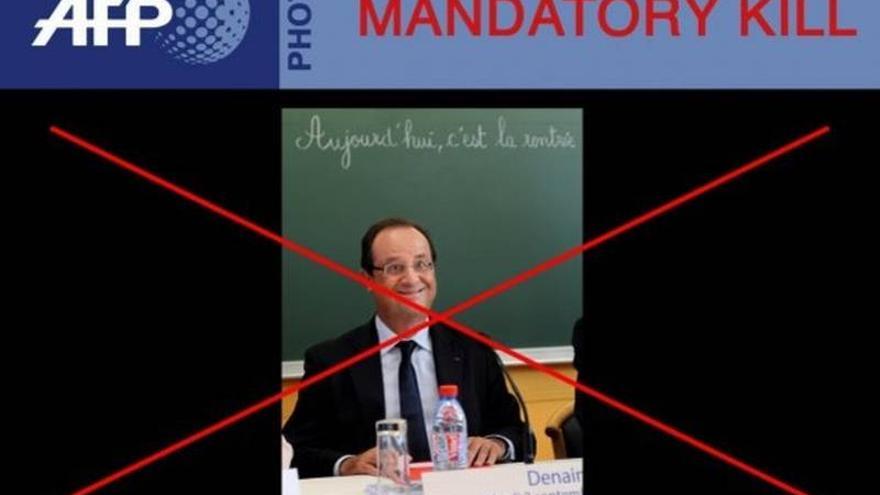 Dos agencias de noticias retiran una fotografía de Hollande por salir desfavorecido