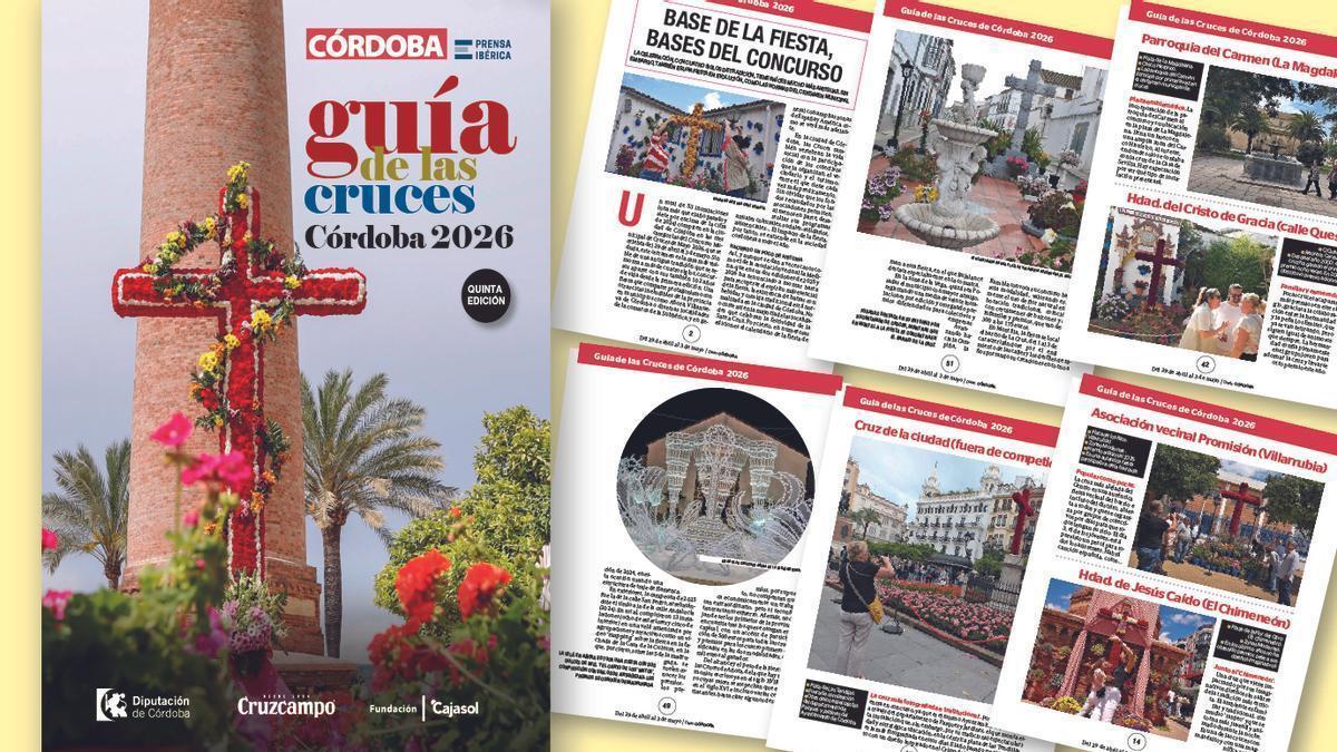 Portada y páginas interiores de la quinta edición de la 'Guía de las Cruces' 2026 de Diario CÓRDOBA.