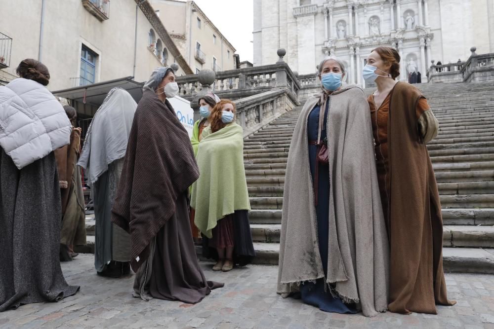 Comença el rodatge de la sèrie «Els hereus de la terra» al Barri Vell de Girona