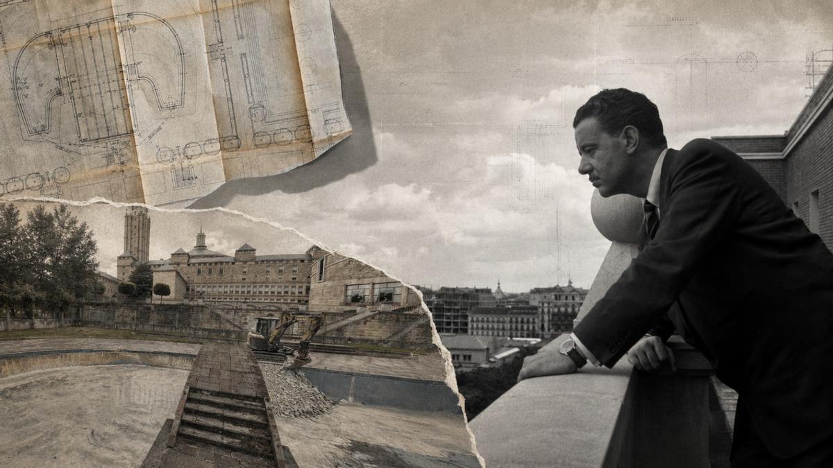 Gijón recupera los planos originales de la piscina de la Laboral