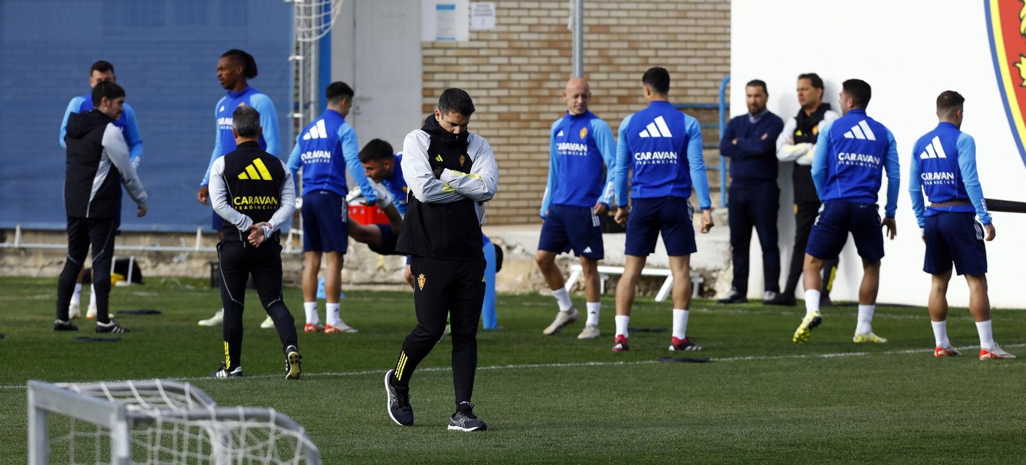 EN IMÁGENES | Así ha sido el primer entrenamiento del Real Zaragoza con Julio Velázquez