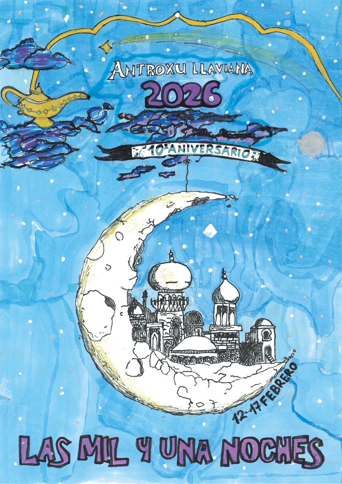 El cartel del Antroxu, de Ana Sánchez.