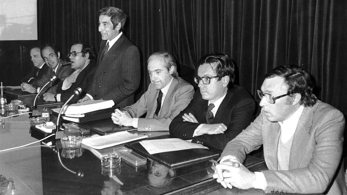 Los siete padres de la Constitución, el 10 de abril de 1978