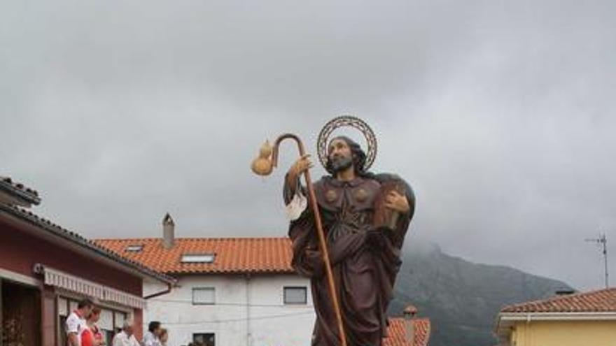 La imagen de Santiago, en la procesión del año pasado.