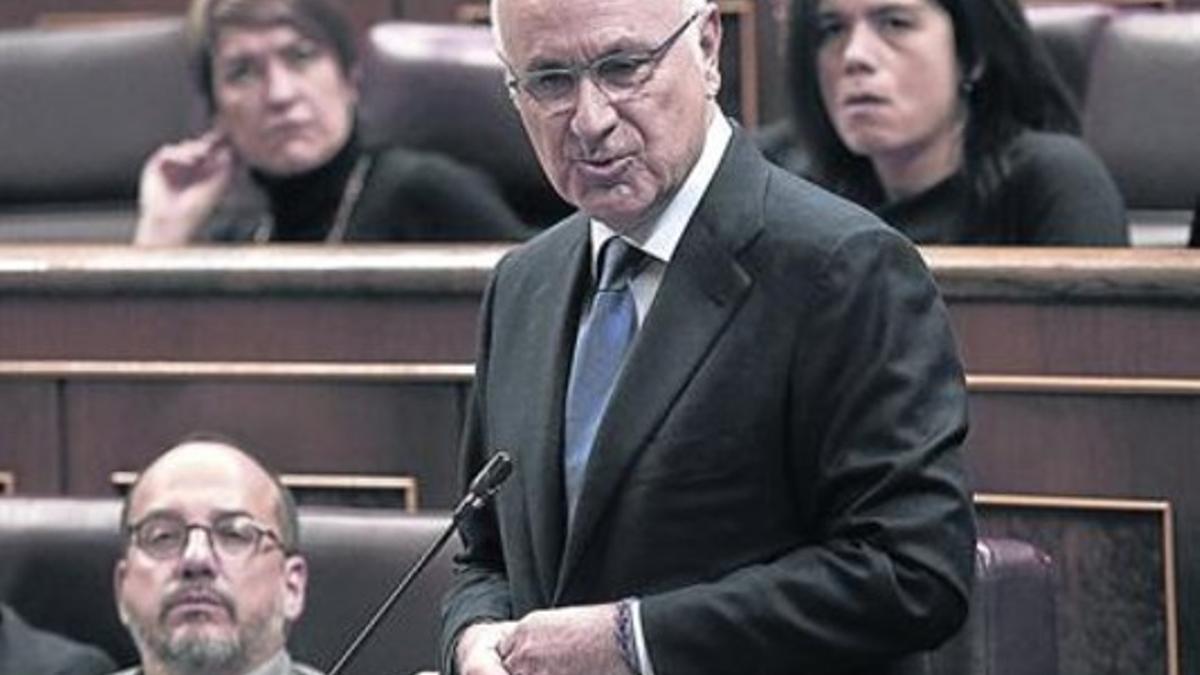 El líder de Unió, Josep Antoni Duran Lleida, interviniendo el miércoles en el Congreso.