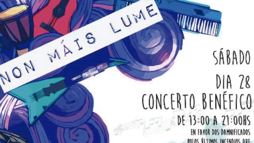 Cartel del concierto benéfico que se celebrará en Betanzos el sábado.