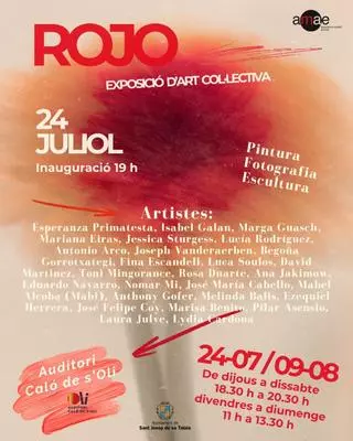 'Rojo', la nueva exposición de AMAE en Ibiza que reúne a 27 artistas en pintura, fotografía y escultura